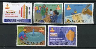Swaziland 2016 Mnh Ibrahim Index Of African Governance 5v Set Politics Stamps