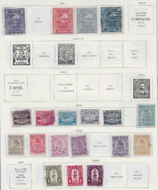 18 Honduras Stamps From Quality Old Album 1911 - 1924
