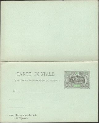 Obock,  1894.  Paid Reply Card H&g 9,