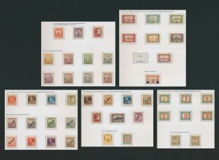 Szeged Hungary Stamps 1919 5 Near Complete Pages Incs Sc 11n13,  Vf Lot