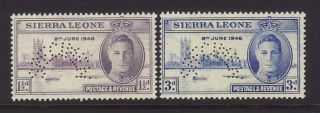 1946 Sierra Leone Victory Set Perforated Specimen Muh