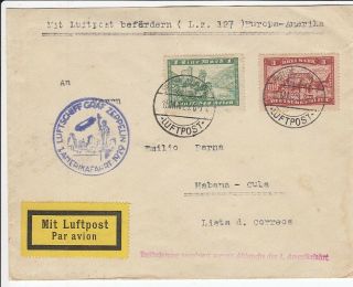 Zeppelin Germany To Caribbean Air Cover 1929 Rr