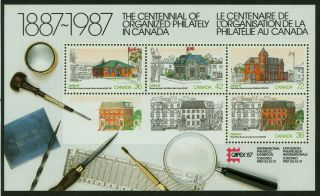 Canada,  1987 Capex Souvenir Sheet With Error - Three - Colours Doubled,  1175a Var