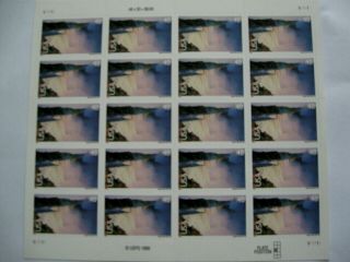 U.  S.  A Stamp Sheet Of Niagara Falls York 1999.