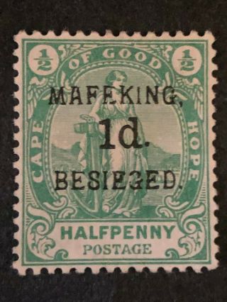 Mafeking Siege Issue S.  G.  1 1d On 1/2d Green Signed Cape Of Good Hope