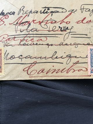 1920’s Rare Portugal Colonial Mozambique Postal Cover From São Tomé Registered? 10