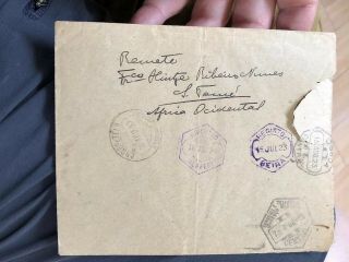 1920’s Rare Portugal Colonial Mozambique Postal Cover From São Tomé Registered? 2