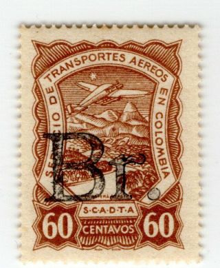 Brazil - Colombia - Scadta Consular - 60c " Br " Stamp - Sc Clbr7 - Mnh.  Rare
