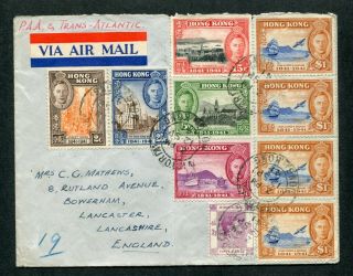 12/09/1941 Hong Kong Gb Kgvi Airmail Censor Cover (rate $5.  01) To Engtand Uk