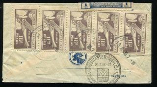 (se135) Paraguay R - Cover 1936 Uprated To Germany Weisswaaser Aerea