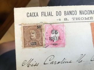 Rare São Tomé Y Principe Portugal Colonial Cover To Seattle USA 1905 Registered 2