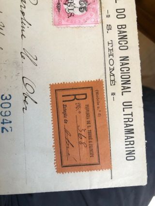 Rare São Tomé Y Principe Portugal Colonial Cover To Seattle USA 1905 Registered 3