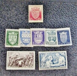 Nystamps France Stamp B112 // B144 Og H $33