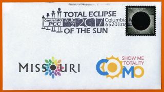 Total Eclipse Of The Sun.  Columbia,  Missouri 65201.  Postal Event Cover