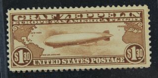 Ckstamps: Us Air Mail Stamps Scott C14 $1.  30 H Og Corner Crease Thin