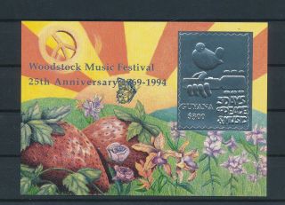 Lk64124 Guyana Woodstock Fauna & Flora Butterflies Silver Sheet Mnh