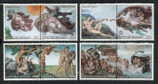 [vo0944] Vatican City 1994 Paintings By Michelangelo Issue Mnh