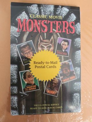 Classic Movie Monsters Postal Cards Set