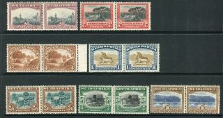 South Africa - 1927 - 30 A Lightly Mounted Set To 10/ - Sg 34 - 39