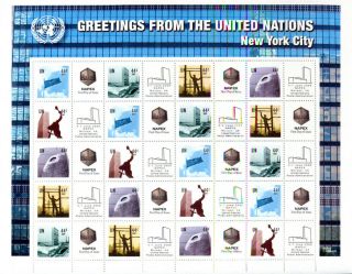 United Nations 2009 Dom Rate 0.  44c Napex Expo Personalized Sheet Version 2