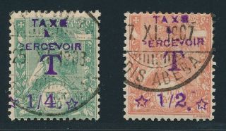 Ethiopia,  Mi.  15/16 Canceled,  Overprint Type Ii,  Fine