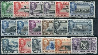 1938/50 - Falkland Islands - Definitive Set Of 18,