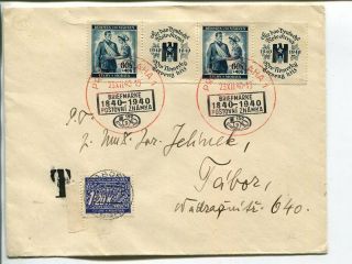 Germany Bohemia And Moravia Special Cancel Cover 23.  12.  1940,  Postage Due