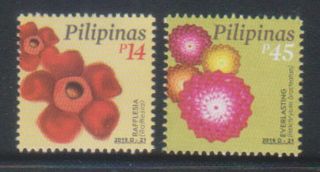 Philippines Stamps 2019 Mnh Rafflesia & Everlasting Flowers