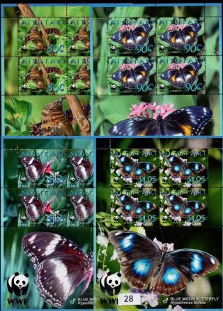 / Aitutaki - Mnh - Wwf - Insects - Butterfly