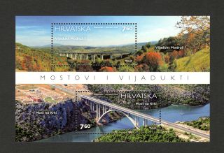 Croatia - Mnh Block - Bridges And Viaducts - 2015.