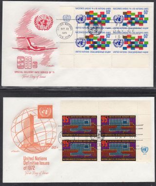 United Nations First Day Covers - 750 Total 1968 - 1981 Unaddressed