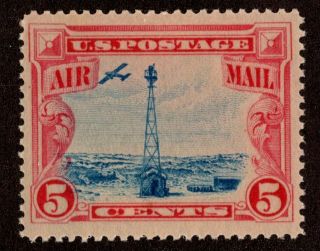 Oas - Cny 7772 Air Mail 1928 Scott C11 Beacon On Rocky Mountains Never Hinged Vf