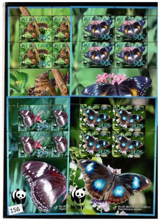 Aitutaki - Mnh - Wwf - Butterflies