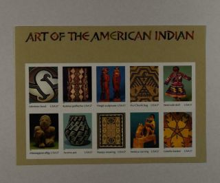 Us Scott 3873 Art Of The American Indian Pane Of 10 Stamps 37 Cent Face Mnh