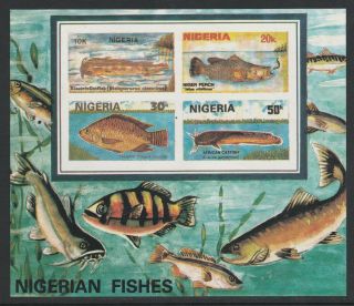 Nigeria (288) 1991 Fish M/sheet Imperf Unmounted