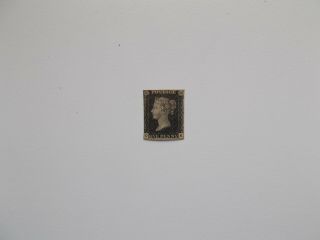 Qv 1840 Penny Black 3 Margins (oe) With Gum Plate 6 Cat £13,  500