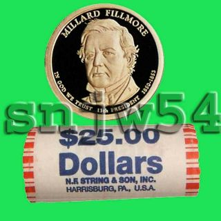 2010 - D President Millard Fillmore Presidential Golden Unc Dollar H/t Roll
