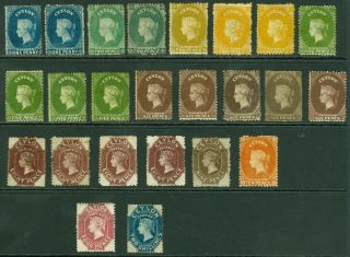 Early Ceylon 1863 - 70 Queen Victoria.  Fresh Mint/unused Selection With Values.