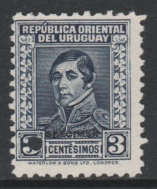 Uruguay 4905 - 1933 General Rivers 3c Printer 