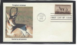 Pronghorn Antelope Fdc 1956 Gunnison,  Colorado Only One Made