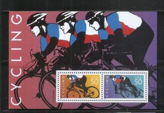 Us Sc 3119 Cycling,  Souvenir Sheet.  Mnh