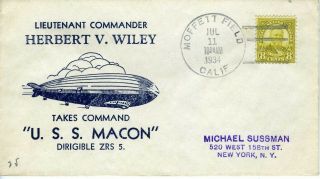 Airship Uss Macon Zeppelin Wiley Takes Command