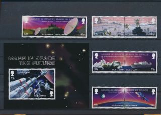 Lk79365 Isle Of Man Astronaut Satellite Rocket Space Fine Lot Mnh