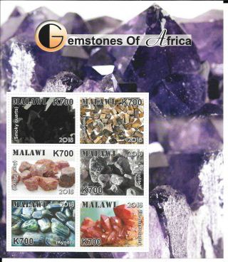 Stamps Malawi 2019 Gemstones