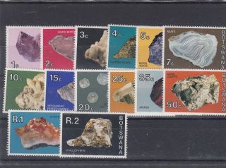 Botswana - Sg322 - 335 Mnh 1974 Botswana Minerals - Full Set