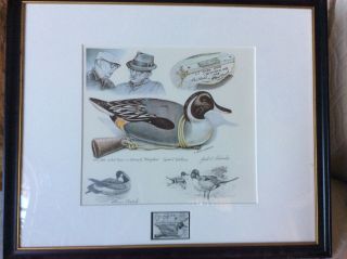 1980 Maryland Duck Stamp Print Double Pencil Remarque Ward Bros