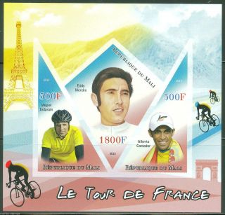 Mali 2013 Tour De France Induran Merckx Contador With Eiffel Tower Sht Imperf
