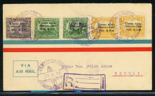 Nicaragua Postal History: Lot 142 1933 Reg Maxwell A61 - 65 To Esteli $$$$