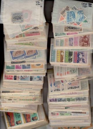 Liberia - Dealers Stock Of Stamps In Glassines -