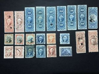 Gandg Us Stamp Bob Lot Mostly Revenue Mixed Selection